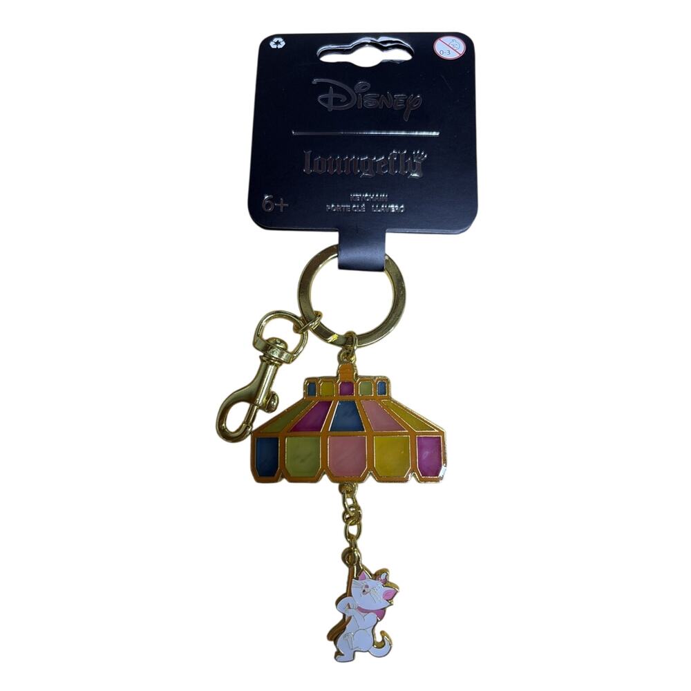 NEW Loungefly Disney The Aristocats Marie Stained Glass Lamp Dangling Keychain